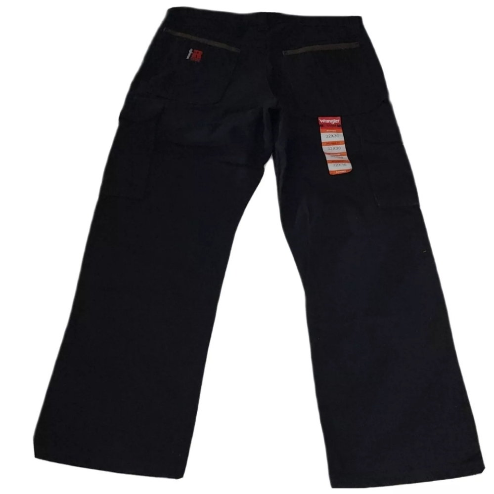 Wrangler Riggs Pants Mens 32 Black Ranger Relaxed Fit Workwear Ripstop 32x30